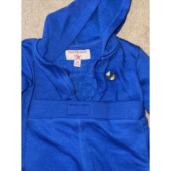 True Religion Blue Gold Jogger Set Hoodie Pants Baby 12 Months - Picture 5 of 5